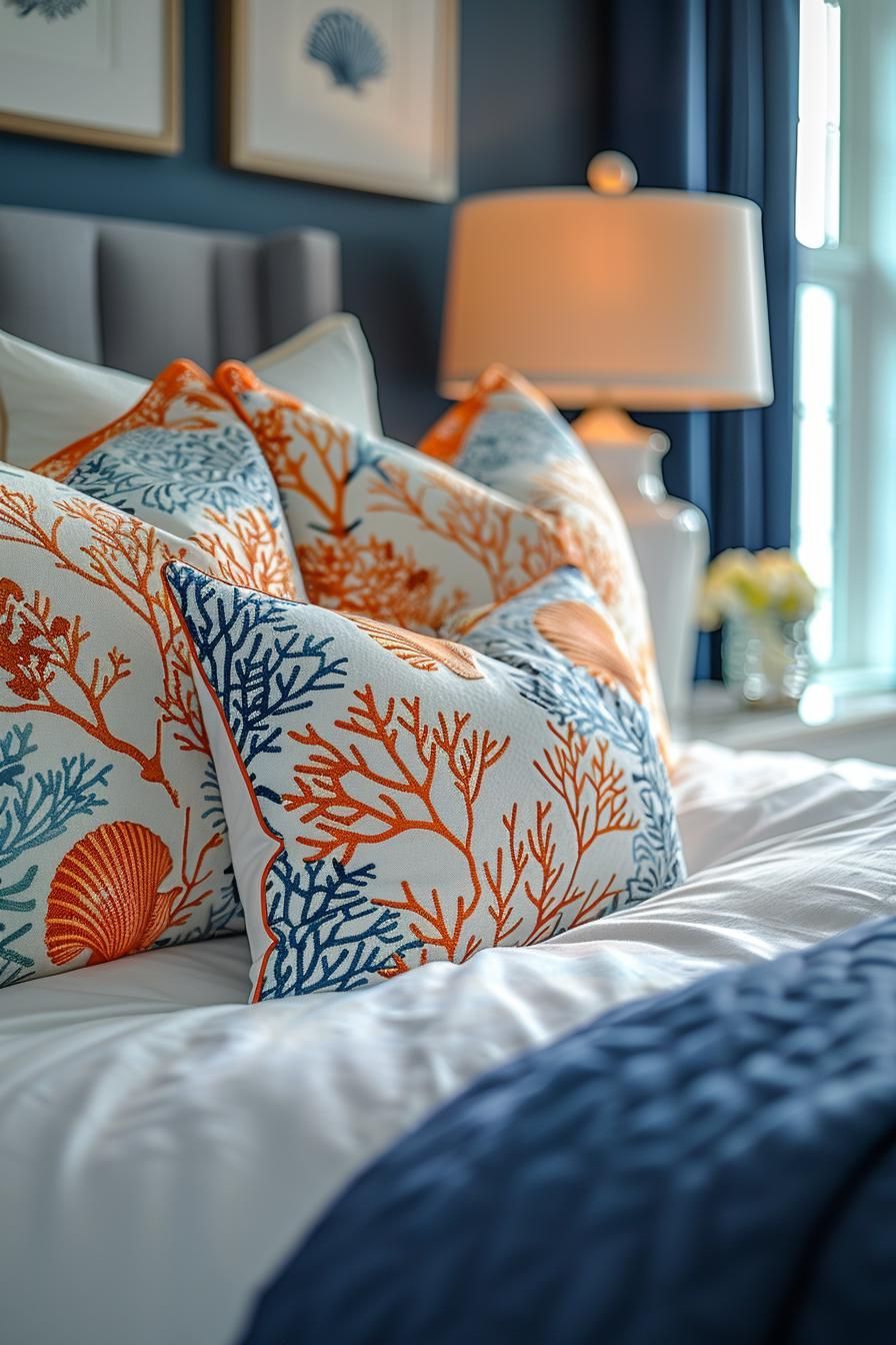 17. Chic Throw Pillow Styles for Coastal Bedrooms - photo 2