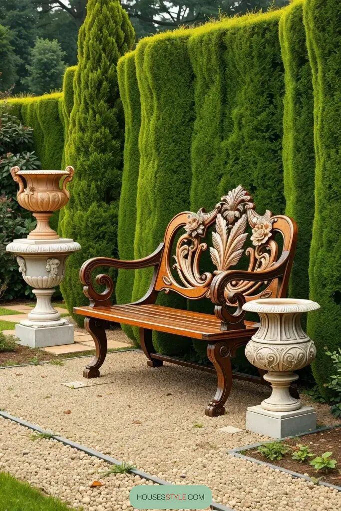 Bronze Arm Benches for Architectural Style