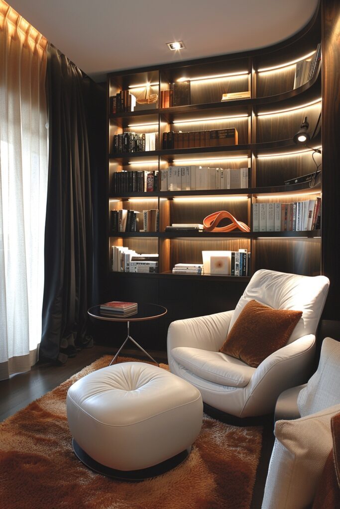 21. Tall, Slim Bookshelves