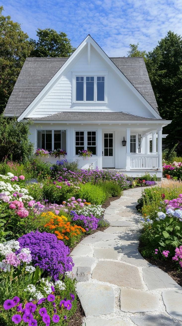 4. Stone-Bordered Garden Beds for a Country Farmhouse - photo 3