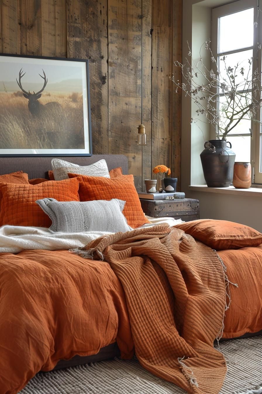 13. Autumnal Earthy Bedroom Decor - photo 3