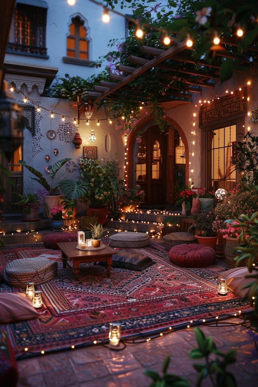 1. Boho Patio Full of Cozy Charm