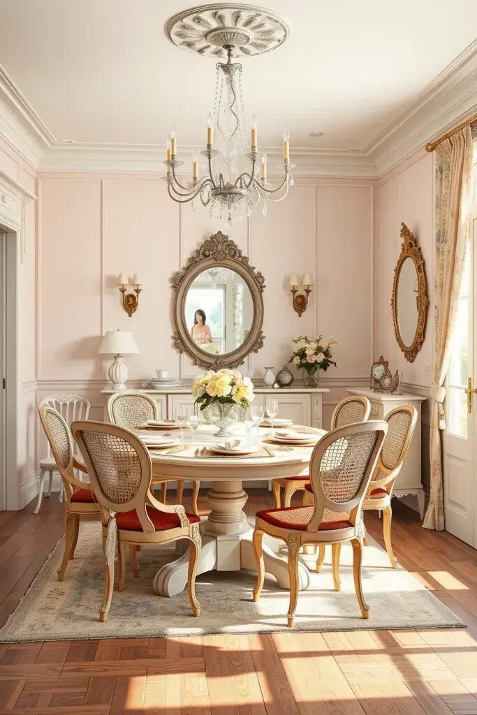 French Country Touches in Farmhouse Dining Rooms