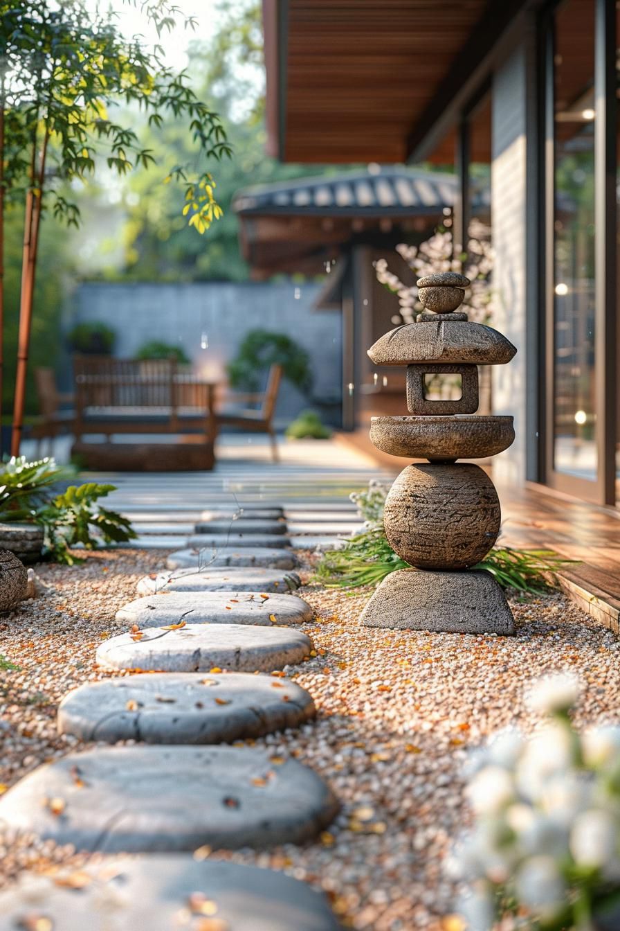 11. Calm Zen-Style Paver Patio