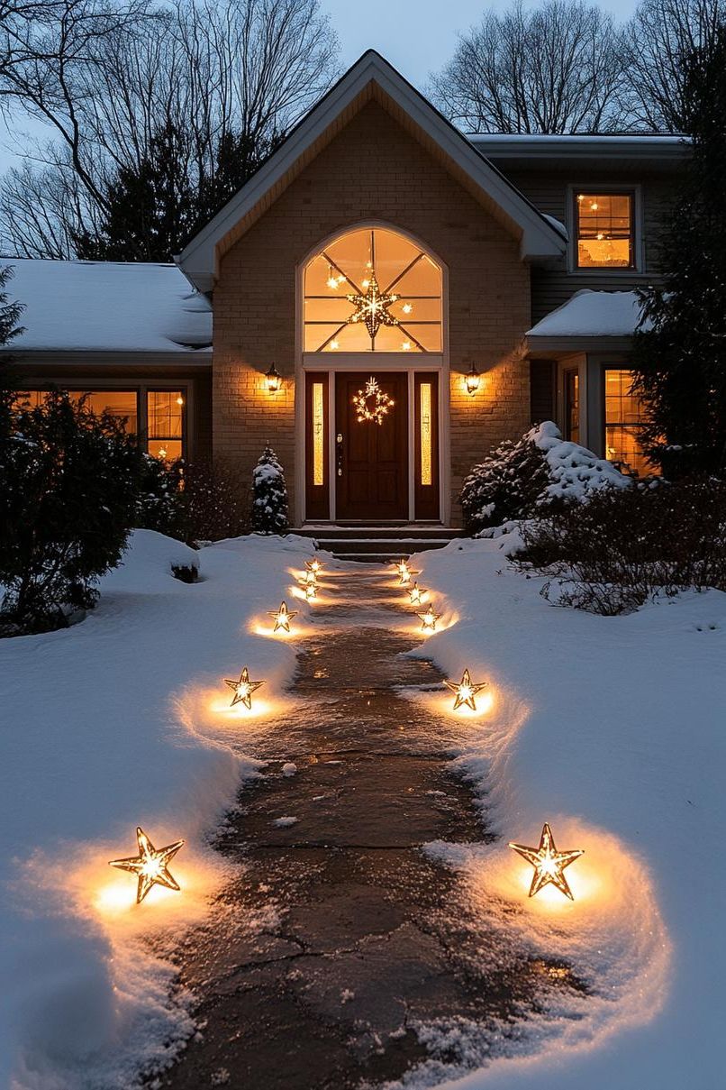 5. Star-Shaped Pathway Lights