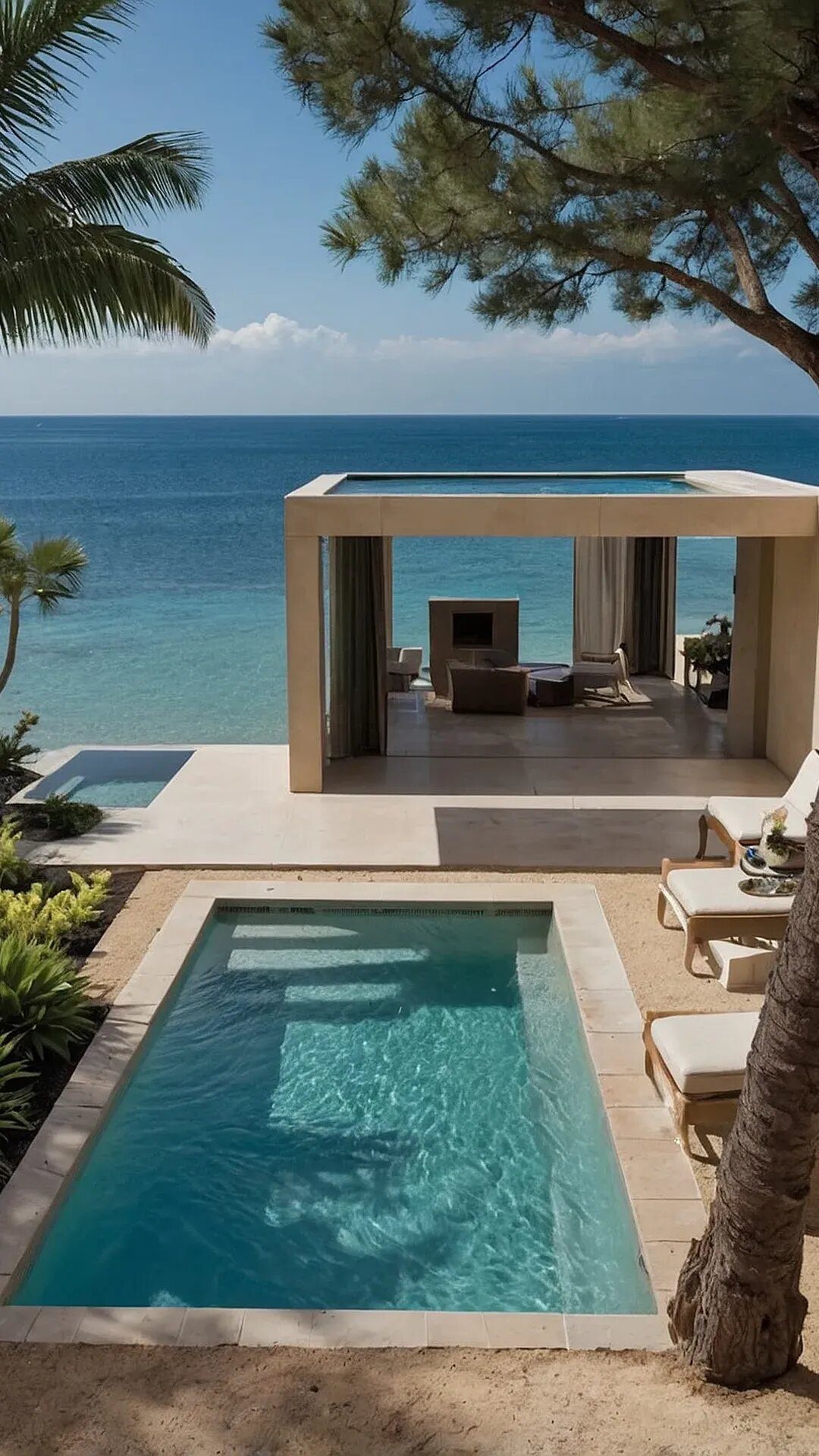 7. Enchanting Courtyard Small Inground Pools