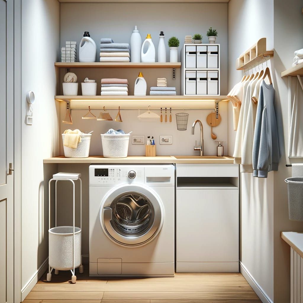 24. Small-Space Laundry Area Layouts