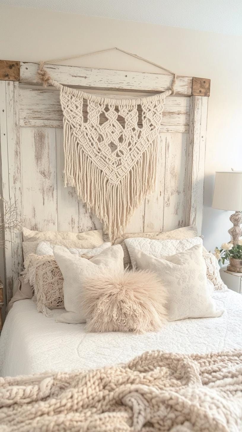 3. Macrame Wall Hanging as a Headboard - photo 2