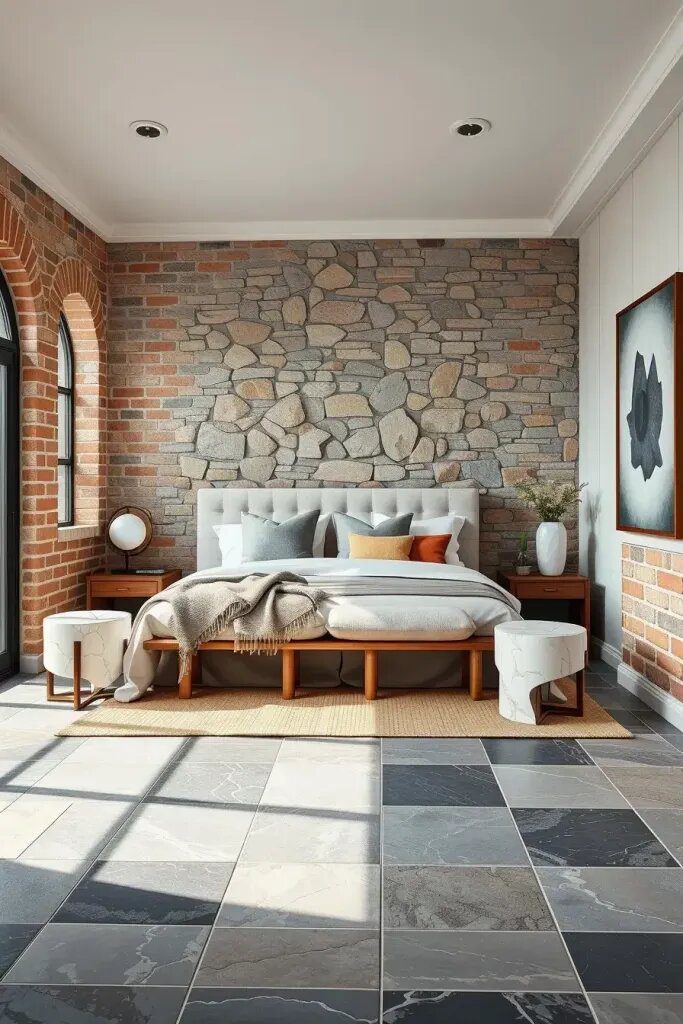 How Stone and Raw Textures Ground a Room