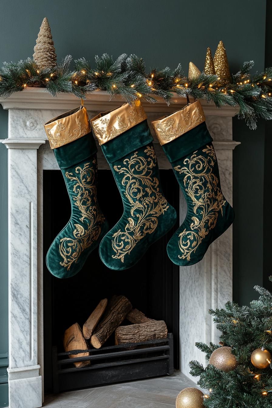 2. Luxury Velvet and Gold Stockings - photo 3