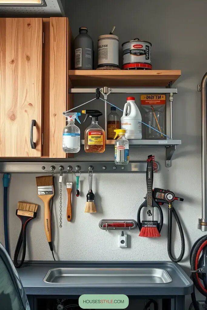 Hang Spray Bottles Using Tension Rods - photo 2