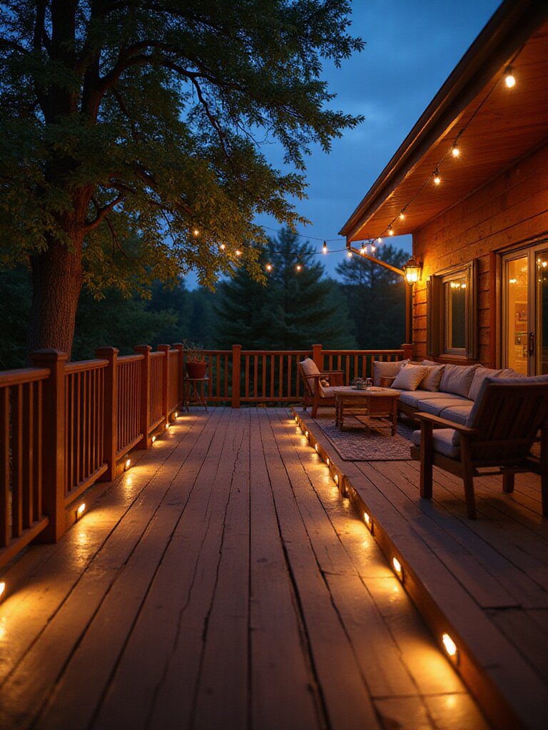 11. Set the Mood with Layered Deck Lighting