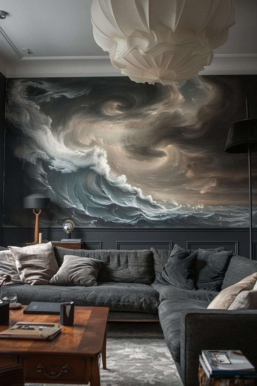 8. Artistic Wall Murals for Big Rooms