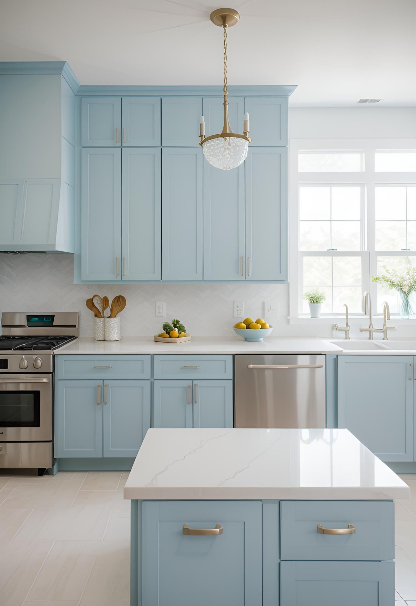 26. Trending Blue Kitchen Cabinet Looks