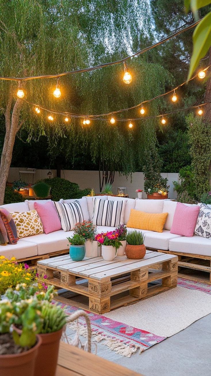 5. Pallet Wood Furniture for an Affordable Patio