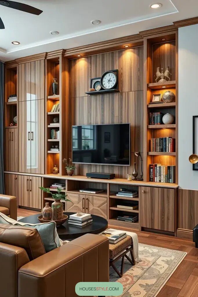 Entertainment Centers with Built-In Shelving
