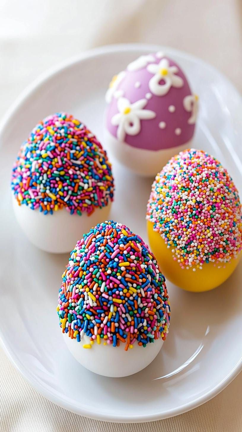 7. Sprinkle-Coated Festive Easter Eggs - photo 2