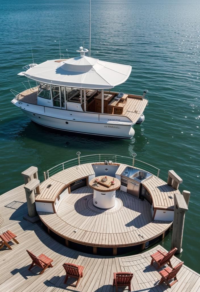 26. Dockside Nautical Kitchen with Boat Seating
