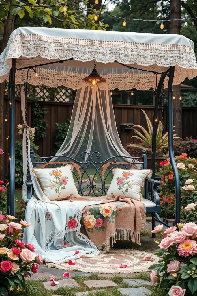 Lace Swing Benches for Romantic Canopy Dates - photo 2