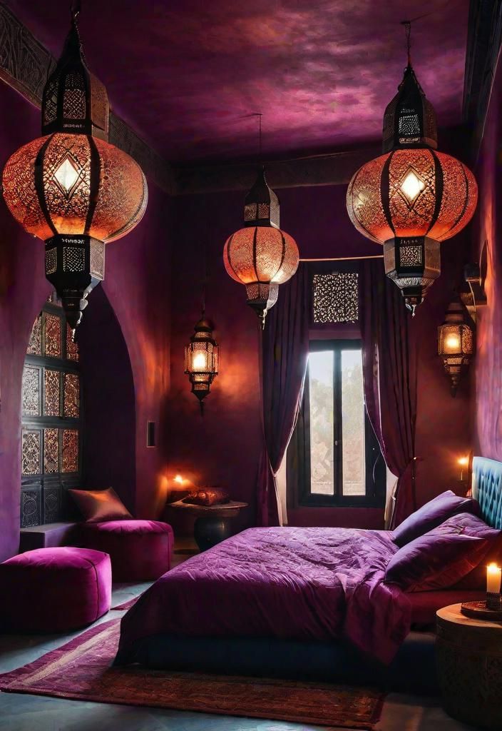 13. Moroccan-Inspired Bedroom Nights