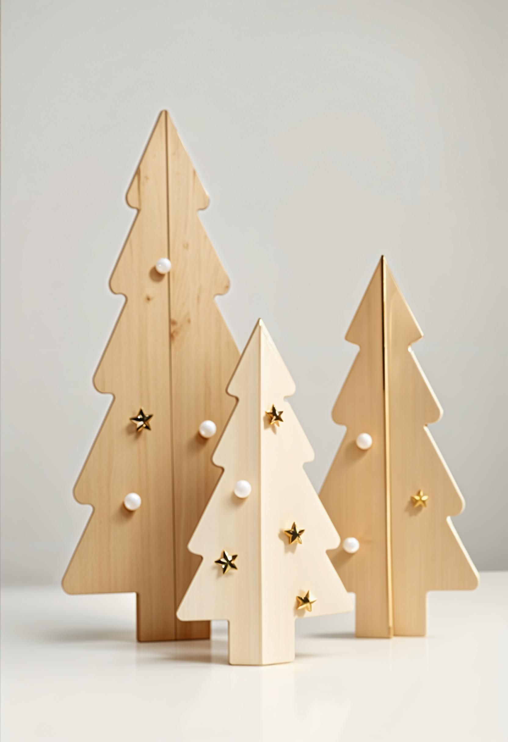 2. Gold-Accented Wooden Trees - photo 2