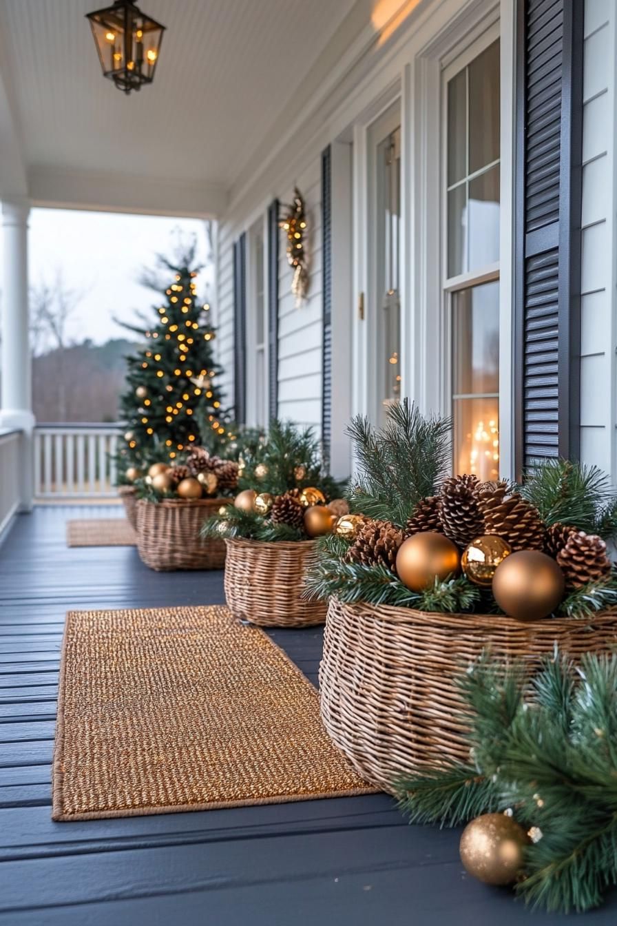 14. Wicker Baskets for Holiday Decor