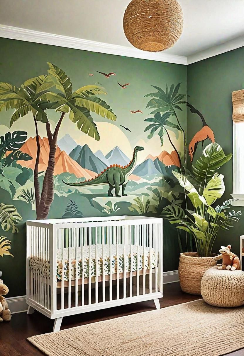 6. Dino-Themed Baby Boy Nursery