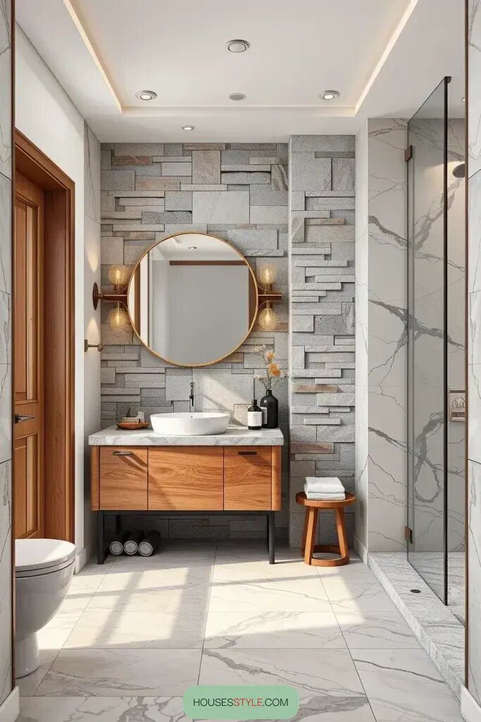 Using Natural Stone Features in Bathroom Design
