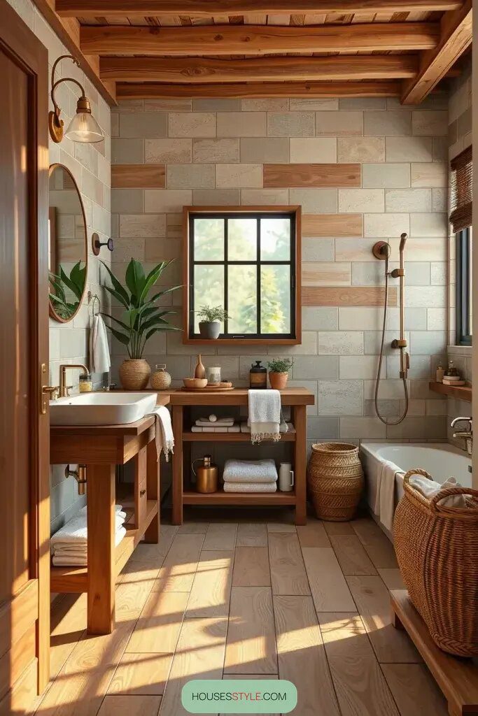 Eco-Friendly Options for Wood-Look Bathroom Tile - photo 2