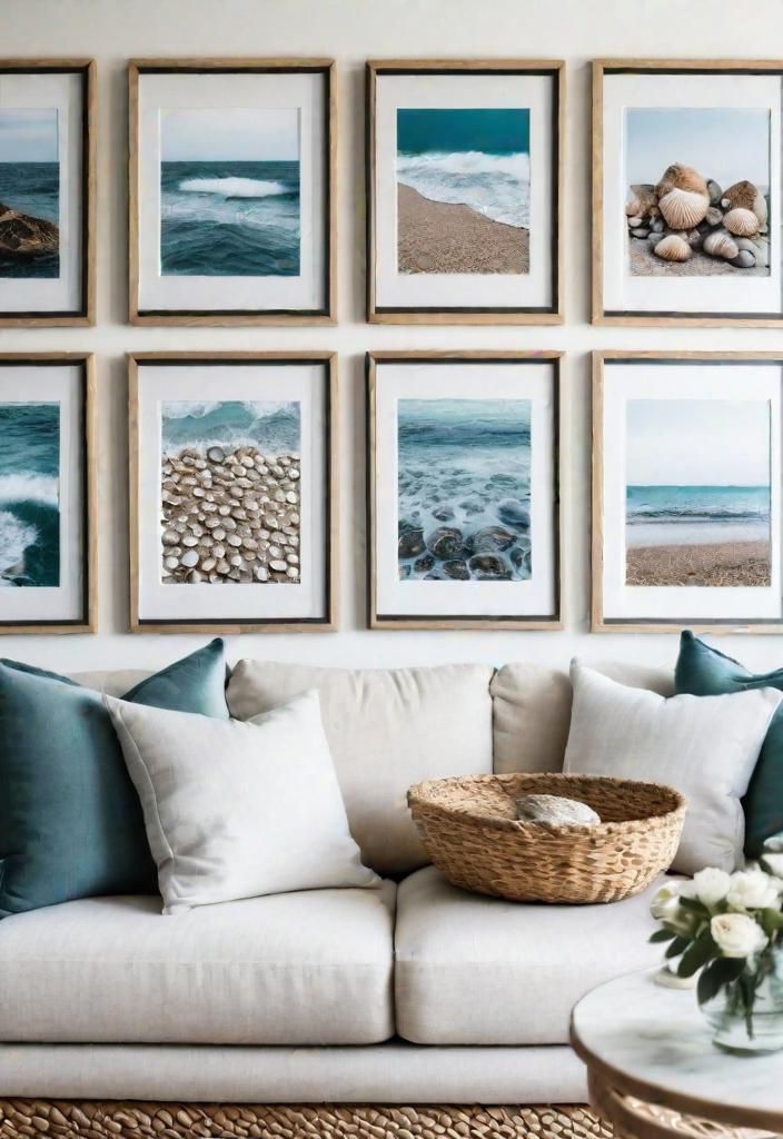 21. Picture Frames Made from Seashells