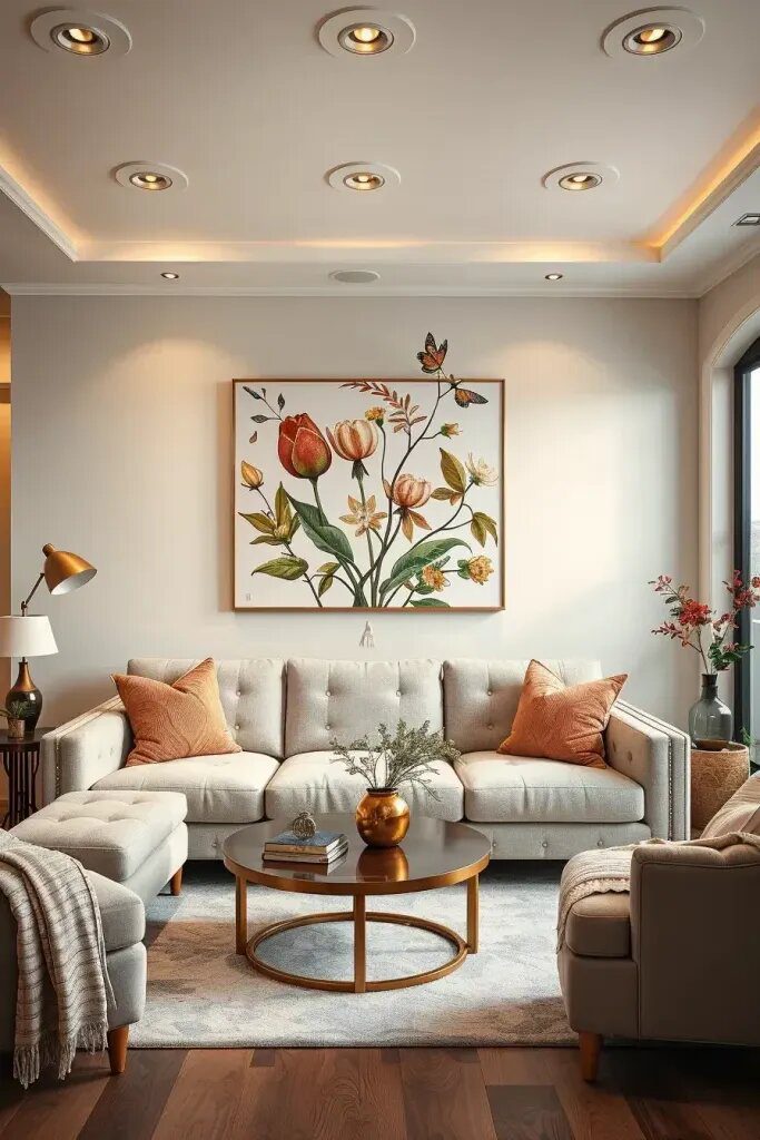 31. Highlight Hand-Painted Murals With Recessed Lighting - photo 2