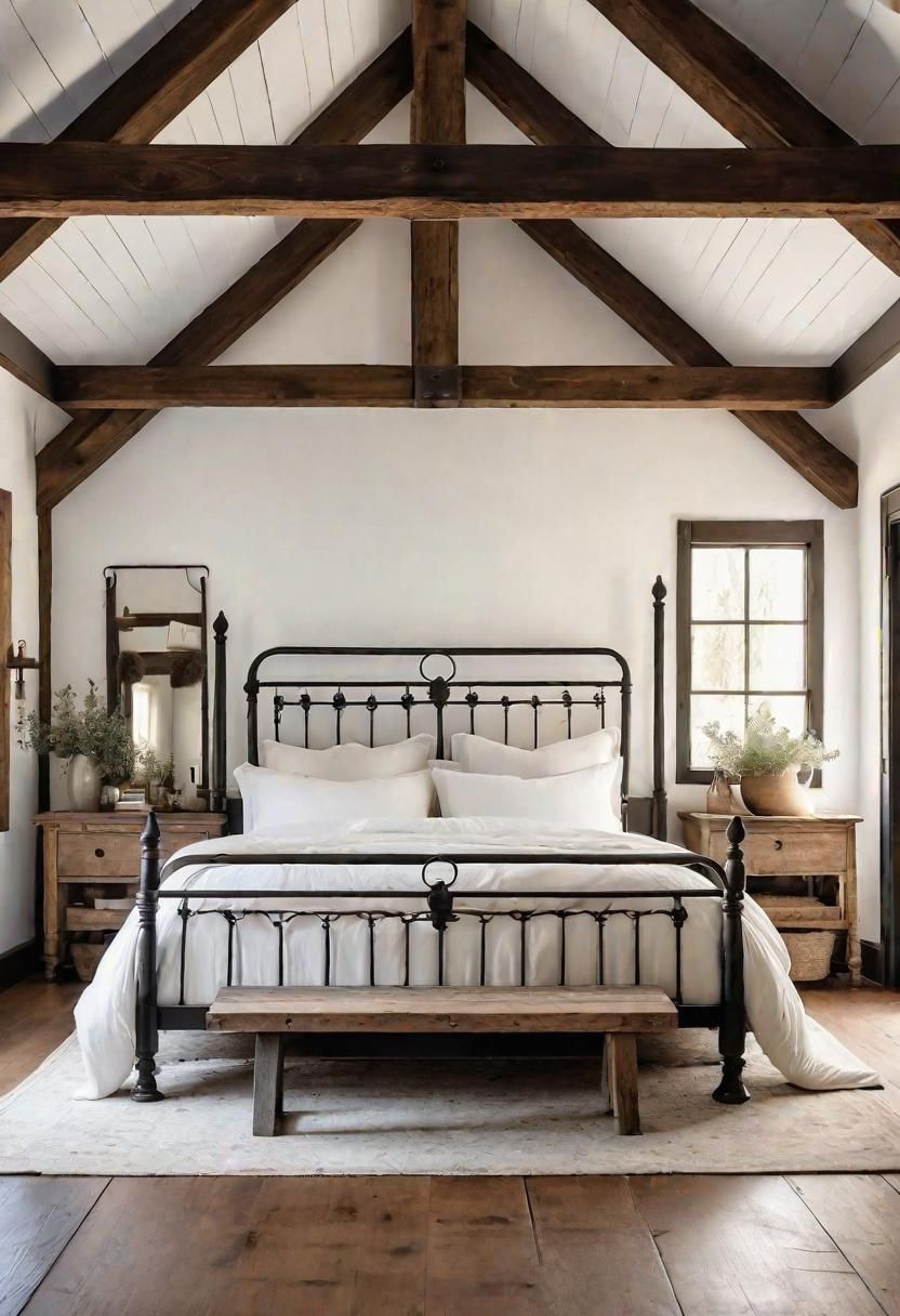 3. Rustic Farmhouse Bedroom Ideas