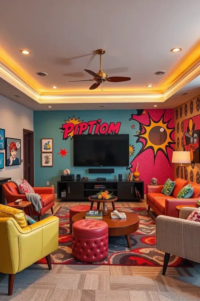 Playful Retro and Pop Art Mural Ideas - photo 2