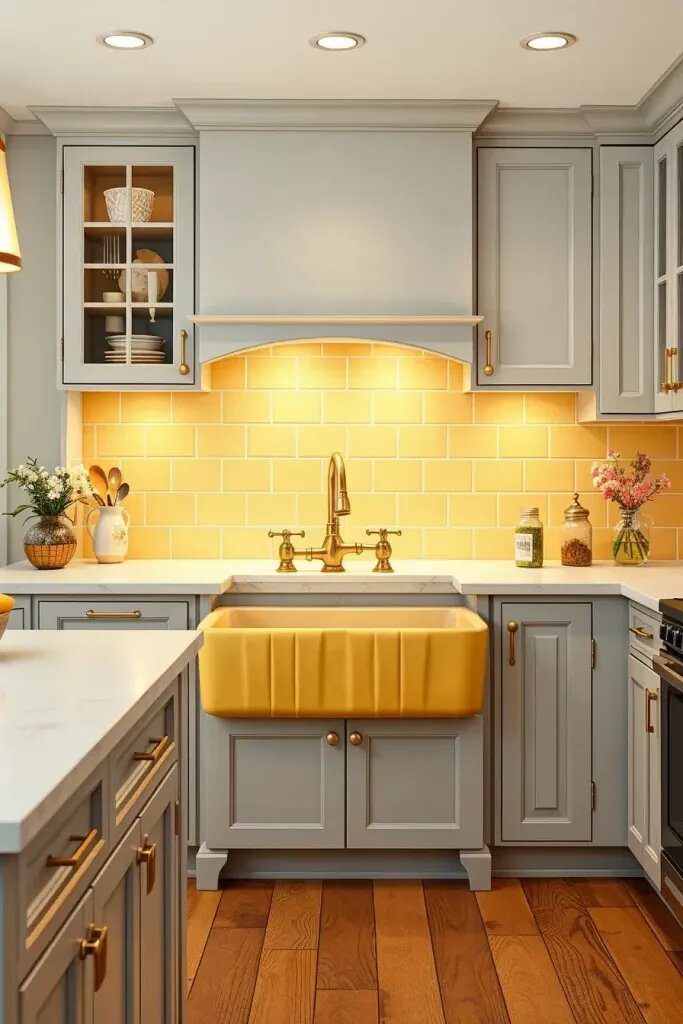 Soft Yellow Sinks As A Subtle Design Statement - photo 2