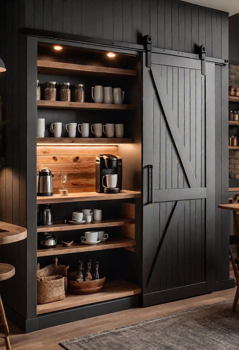 7. Rustic Coffee Bar Cabinet Solution - photo 2