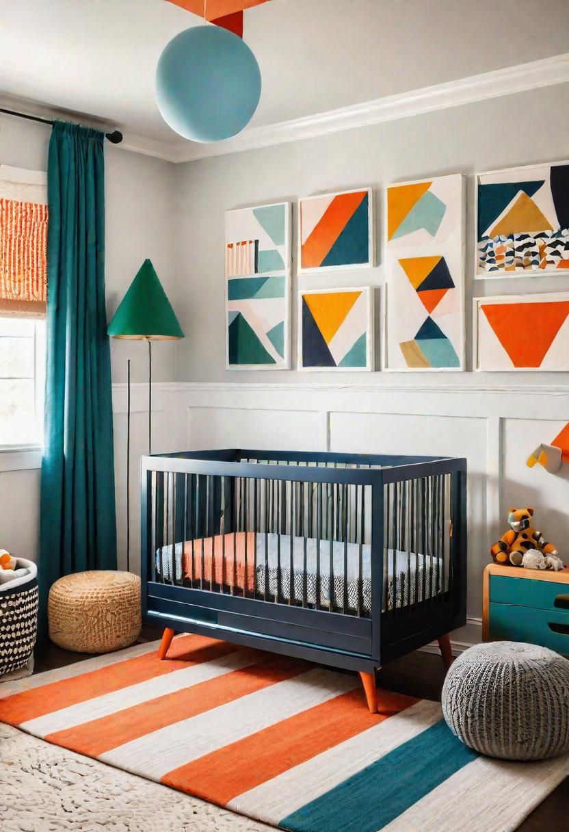 25. Geometric Nursery Design for Baby Boys