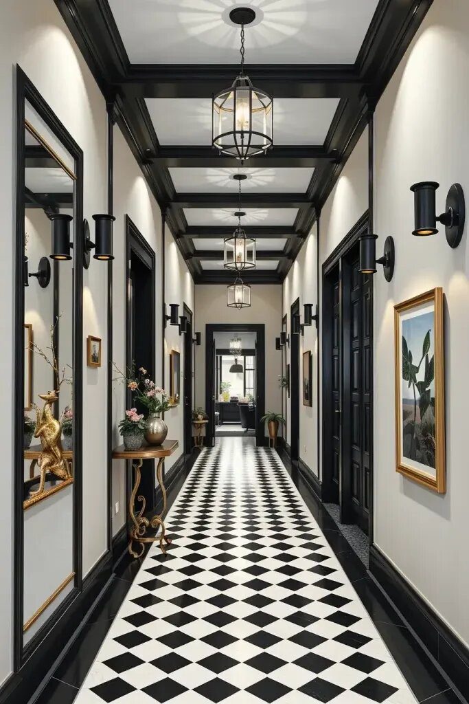 Black-and-White Hallway Style Done Right