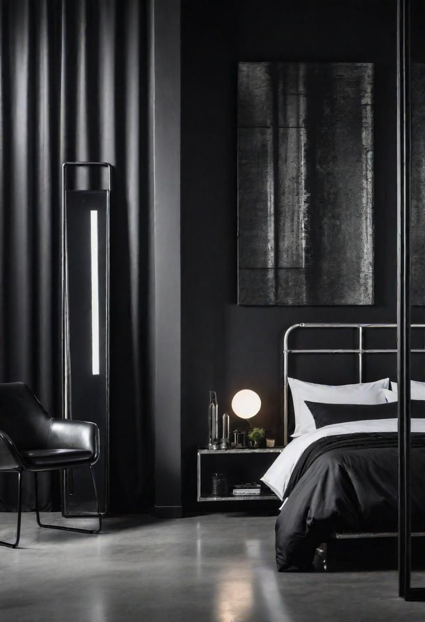 9. Monochrome Metal Accent Pieces