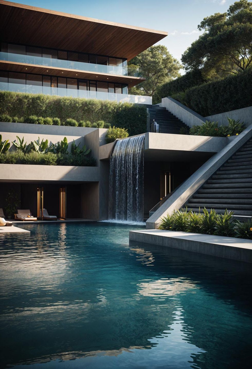 10. Cascading Waters in Modern Pools - photo 3