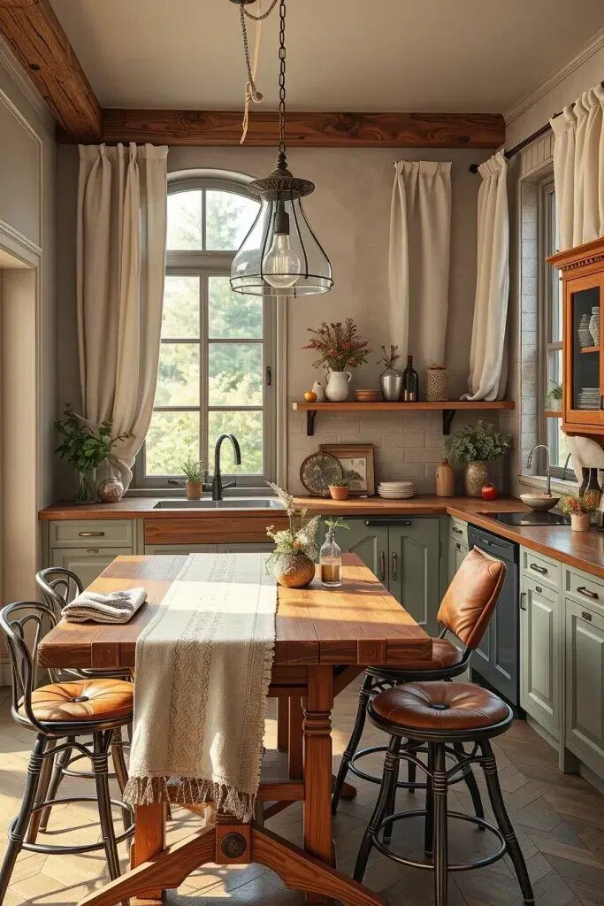 Leather and Linen Accents for Kitchen Textiles - photo 2
