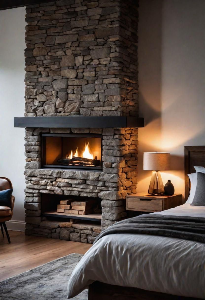 10. Stone Fireplace Design Ideas - photo 2