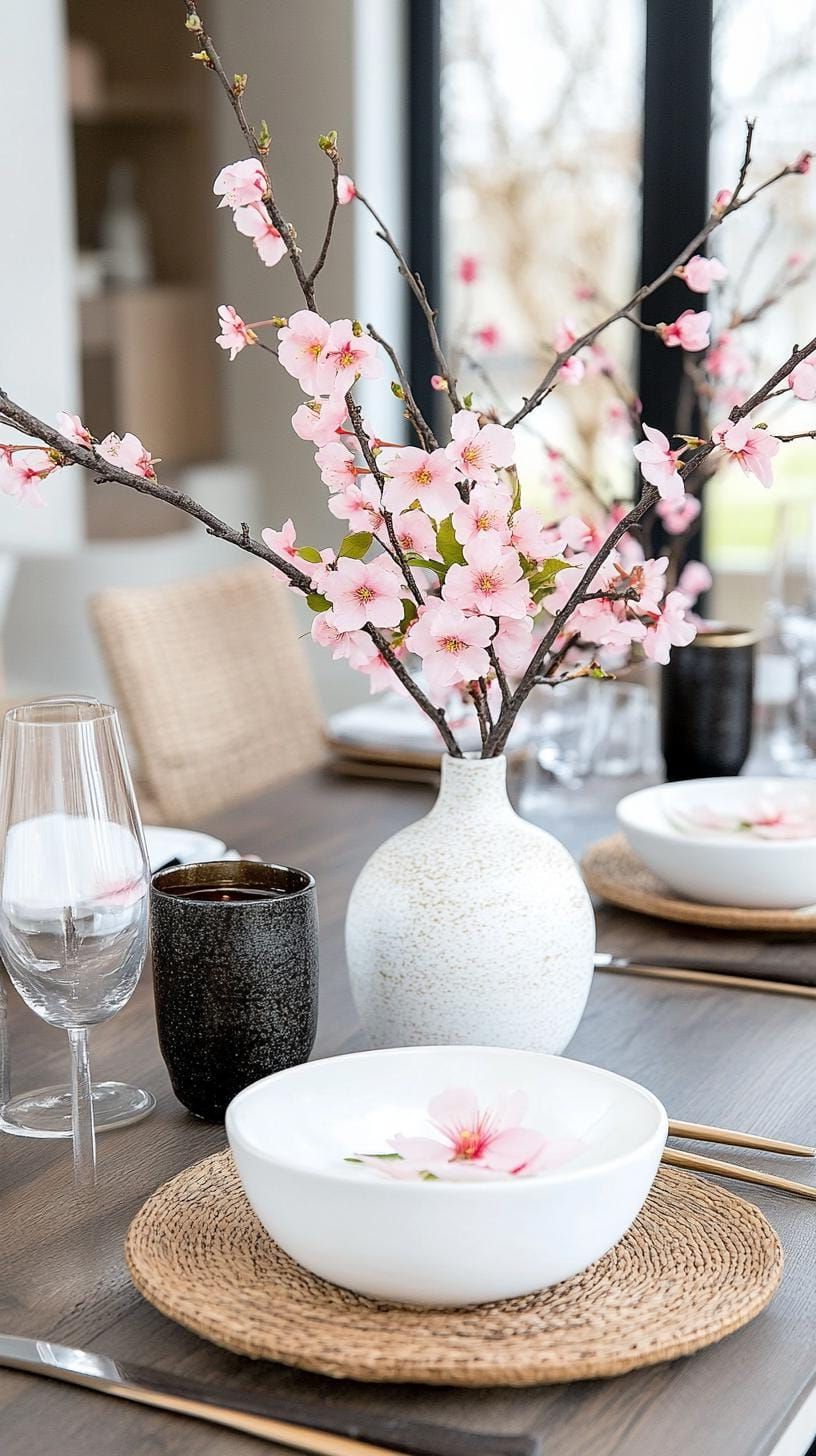13. Cherry Blossom Themed Winter Table - photo 2