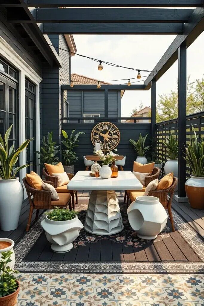 Bold Contrasting Colors for a Modern Terrace - photo 2