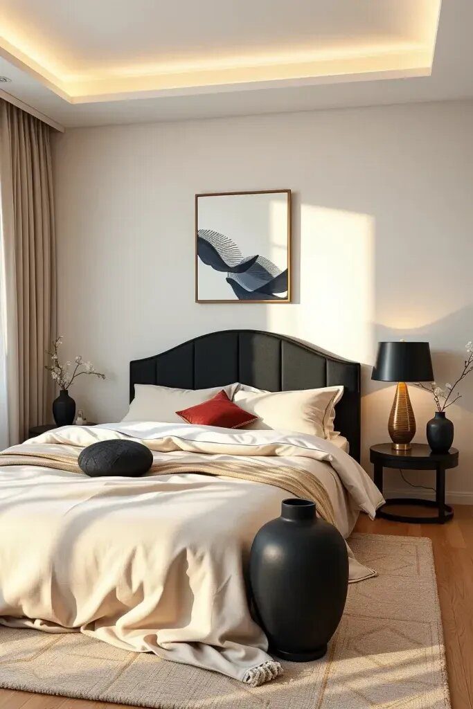 Japanese-Scandinavian Bedrooms with a Black Accent - photo 2