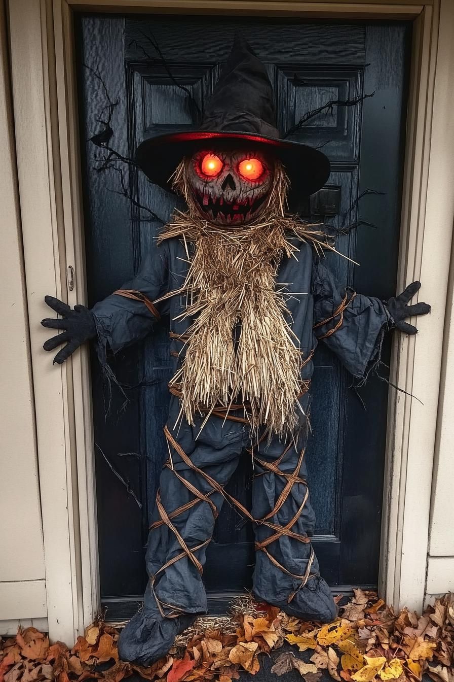 1. Scarecrow Guarding with Glowing Eyes