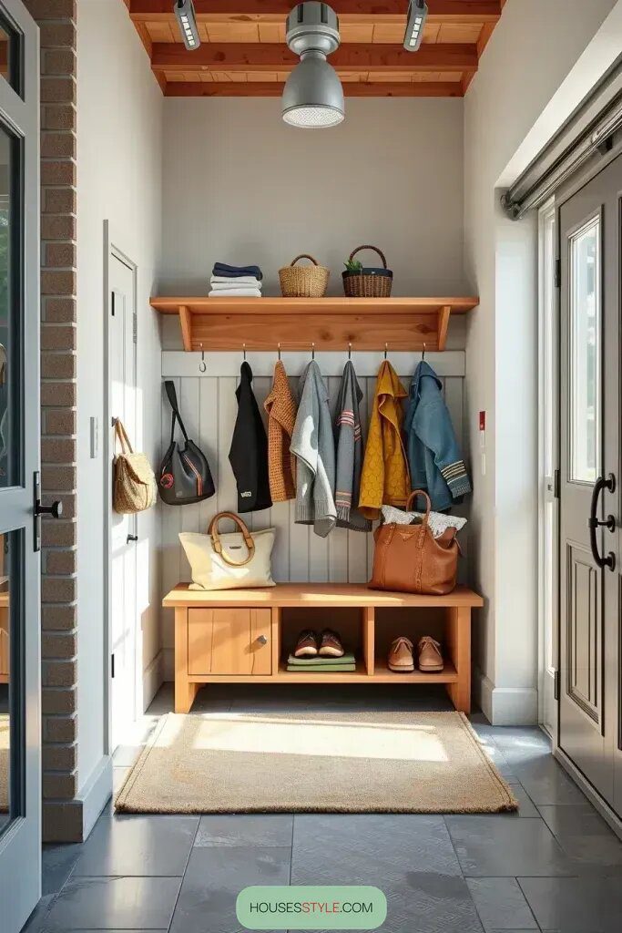 Build a Cozy Mudroom Near the Front Door