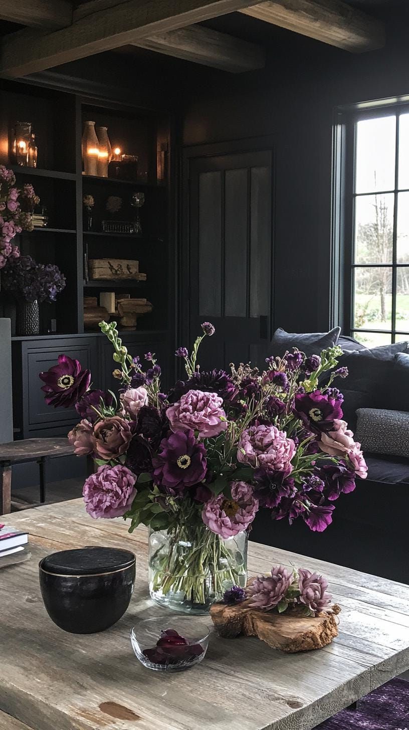 14. Moody Floral Arrangements for Farmhouse Decor - photo 3