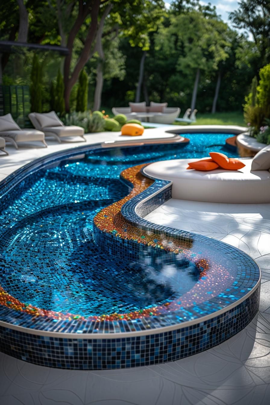 3. Curved Bean-Shaped Pool Look - photo 2