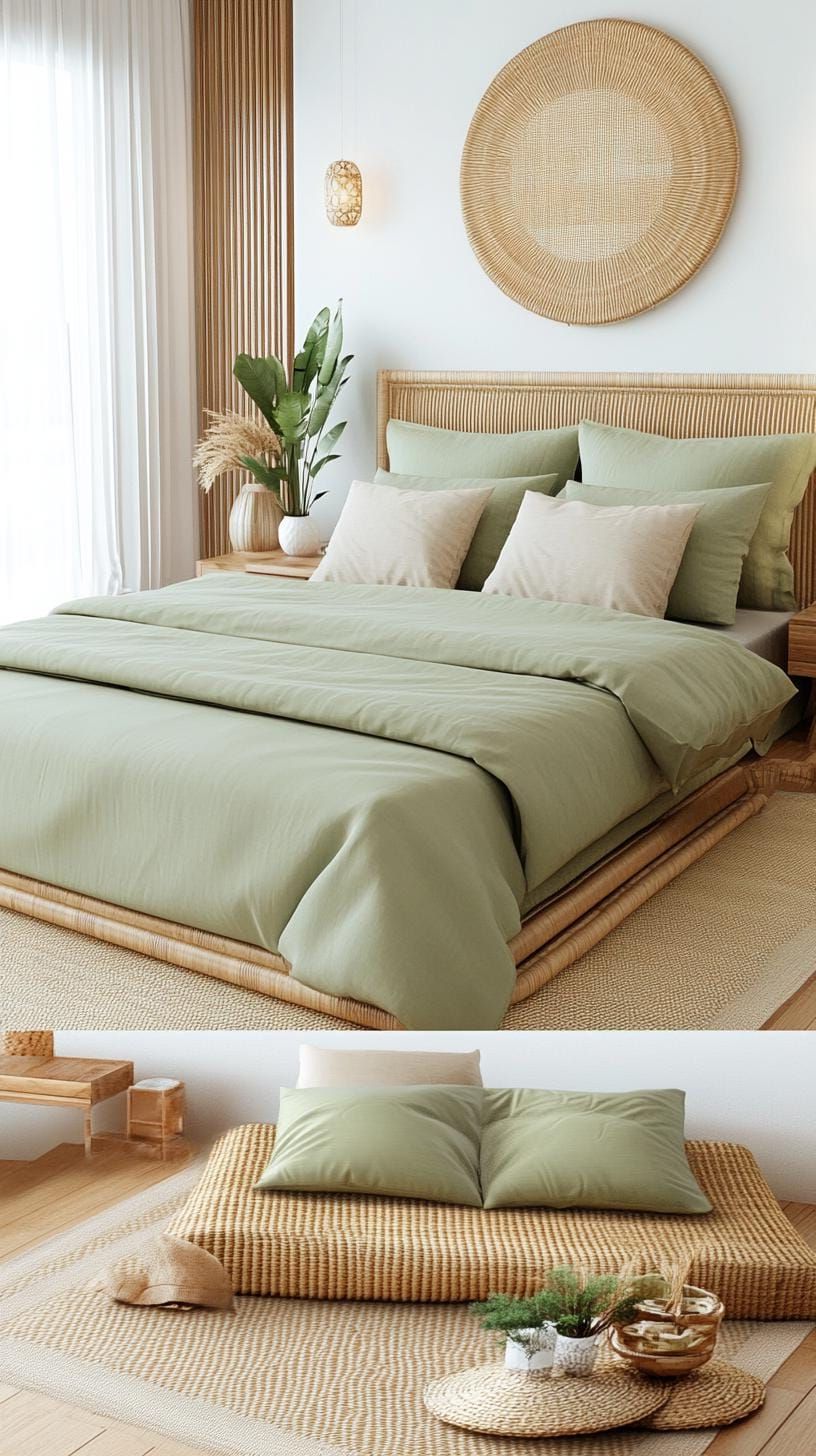 14. How to Build a Zen Meditation Nook in Sage Green - photo 3