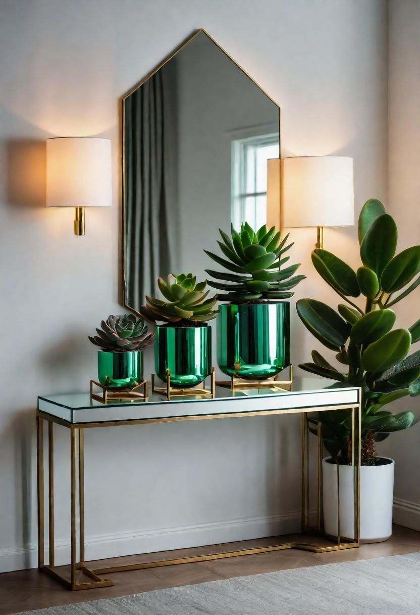 5. Chic Entryway Mirror with Greenery - photo 2
